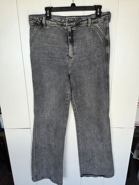 KanCan Wide-Leg High-Rise Gray Jeans